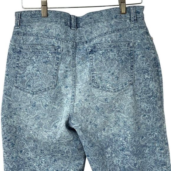Gloria Vanderbilt print Capri jeans size 10 Women Crop Pockets Stretch 4057 HR - Picture 7 of 7